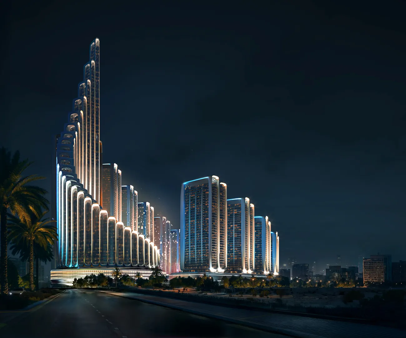 Iconic Visionary Tower ночью